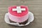 Cake with Suisse flag.