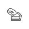 Cake and sweets line icon