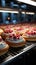 Cakes glide along automated conveyor, a sweet sight in bakery