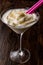 Caketini Cocktail with whipped cream / Vaniilla Smoothie with pink straw.