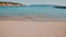 Cala Bassa beach Ibiza island with pink sand