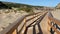 Cala domestica beach in an autumn day.Buggerru, south sardinia