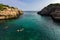 Cala en Brut beach in Menorca (Balearic islands)