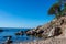 Cala Estreta beach in Palamos, Costa Brava, Girona province, Catalonia, Spain