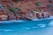 Cala Salada and Saladeta in san Antonio Abad at Balearic Islands Spain. Long exposure, Typical house for fishing boats and rocks.