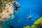 Cala Tarida in Ibiza beach San Jose at Balearic Islands