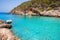 Cala Xuclar of Ibiza in Sant Joan Balearics