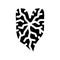 caladium tropical leaf glyph icon vector illustration
