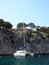 Calanques and yacht