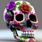 Calavera Sugar Skull, Generative AI Illustration