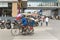 Calbayog, Samar, Philippines. An old pedicab driver plying the streets of downtown Calbayog