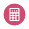 Calc, calculation, calculator icon. Rounded vector design