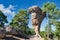 Calcareous rock formation El Tormo Alto, differential erosion, in the natural setting of the Ciudad Encantada in Cuenca, Spain