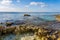 Calcareous rocks on the coastline