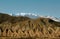 The Calchaqui Valley, Salta province, Argentina. Panoramic view of multicolor mountains near the Cafayate town