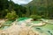 Calcification pond at Huanglong, Sichuan, China