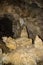 Calcite inlets, stalactites and stalagmites in large underground halls in Carlsbad Caverns National Park, New Mexico. USA