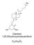 Calcitriol, active form of vitamin D, chemical structure and skeletal formula