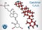 Calcitriol, vitamin D, C27H44O3 molecule. It is hydroxycalciol, member of D3 vitamins and triol.  Structural chemical formula,