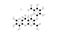 calcium alginate molecule, structural chemical formula, ball-and-stick model, isolated image food additive e404