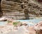 Calcium Carbonate Water River in a Canyon