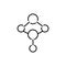 Calcium formule color line icon. Pictogram for web page