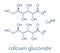 Calcium gluconate drug. Soluble form of Ca, used to treat magnesium overdose, hypocalcemia and hydrofluoric acid HF burns..