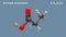 Calcium propionate molecule of C6H10O4Ca 3D Conformer render. Food additive E282