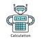 Calculation color icon