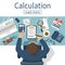 Calculation concept vector