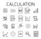 Calculation related vector icon set.