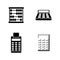Calculation. Simple Related Vector Icons