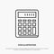 Calculator, Accounting, Business, Calculate, Financial, Math Line Icon Vector