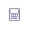 Calculator accounting mathematics technology line icon. Calculate total money price