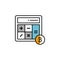 calculator, bitcoin, calculating, calculate icon. Element of color finance. Premium quality graphic design icon. Signs and symbols