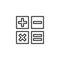 Calculator buttons outline icon