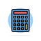 Calculator, Calculate, Education Abstract Circle Background Flat color Icon