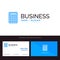 Calculator, Calculate, Education Blue Business logo and Business Card Template. Front and Back Design