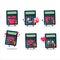 Calculator cartoon character with love cute emoticon