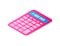 Calculator Cartoon Isolated Single Vector Icon