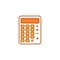 Calculator color line icon. Bookkeeping concept