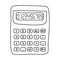 Calculator in Doodle style.A device for mathematical and computational calculations. For school children and accountants. Hand