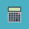 Calculator. Electrical device for calculate numbers. Vector illustration.