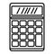 Calculator estimator icon, outline style