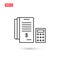 Calculator financial document vector icon design isolated 2