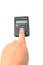 Calculator with finger