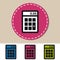Calculator Flat Icon - Colorful Vector Illustration - Isolated On White