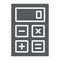 Calculator glyph icon, office and work