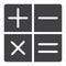 Calculator glyph icon, web and mobile, calculate