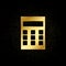 Calculator gold, icon. Vector illustration of golden particle